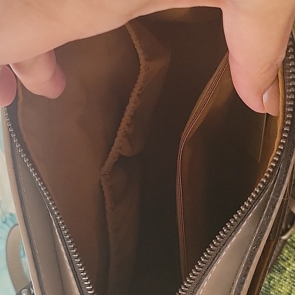 NWT Gorgeous leather patricia nash small woven Ava tote in STONE - Picture 7 of 12